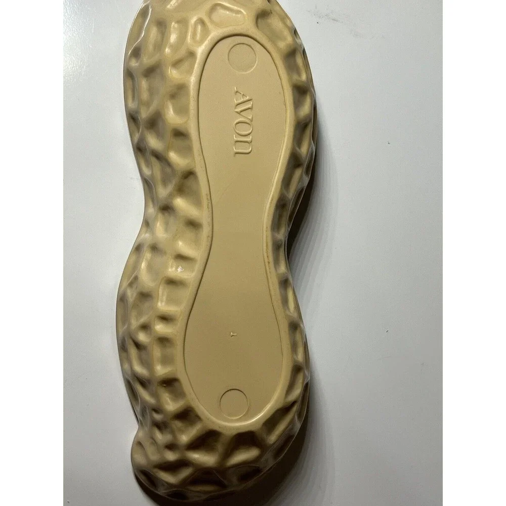 AVON Mr.Peanut Nutty Soap Dish Nut Shell Shaped Bowl Brown 6.5